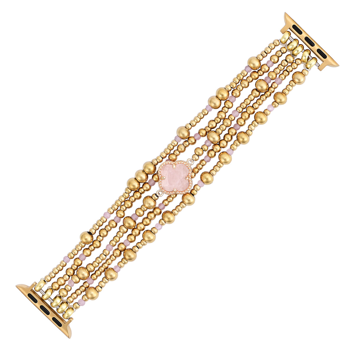 Elegancia de Cuarzo Rosa Encantado Correa Elástica para Apple Watch