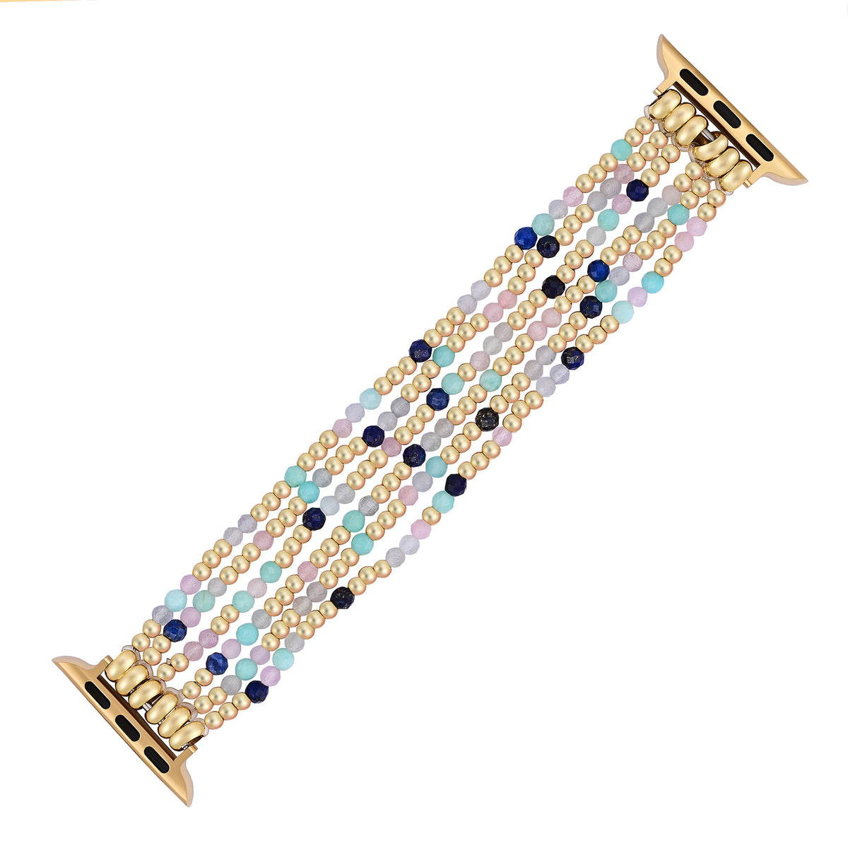 Pulsera elástica de lapislázuli y amazonita para Apple Watch