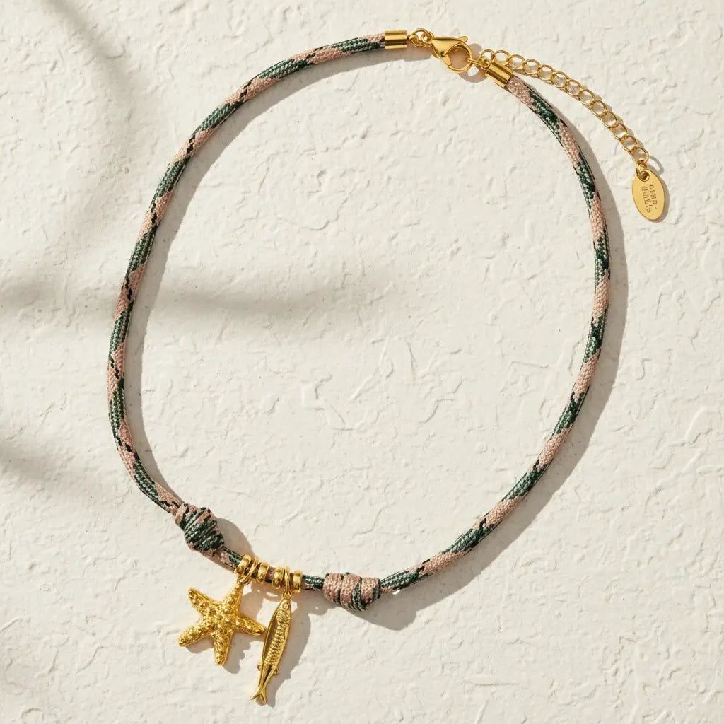Collar con colgante de estrella de mar costera