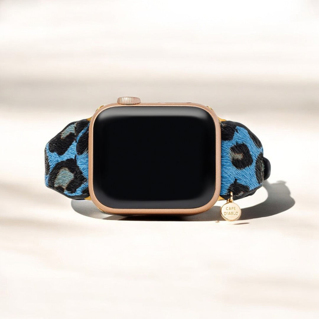 Correa de cuero Wild Azure para Apple Watch