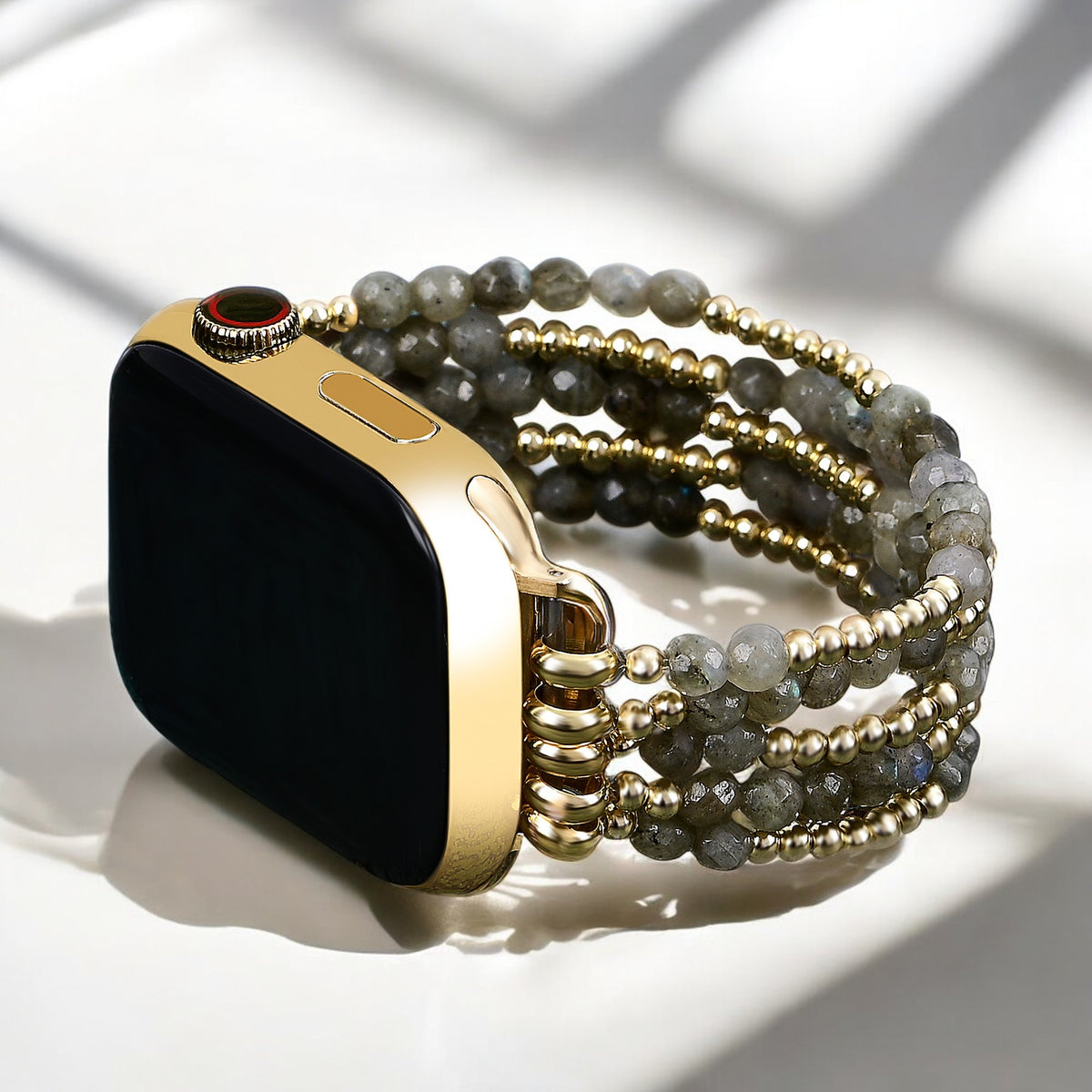 Correa elástica mágica de labradorita para Apple Watch
