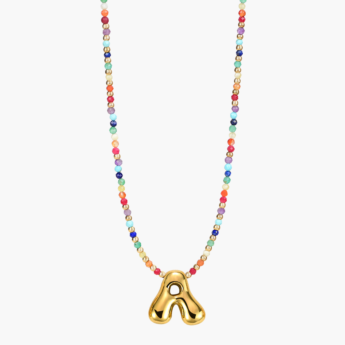 Collar Inicial Rainbow Bubble
