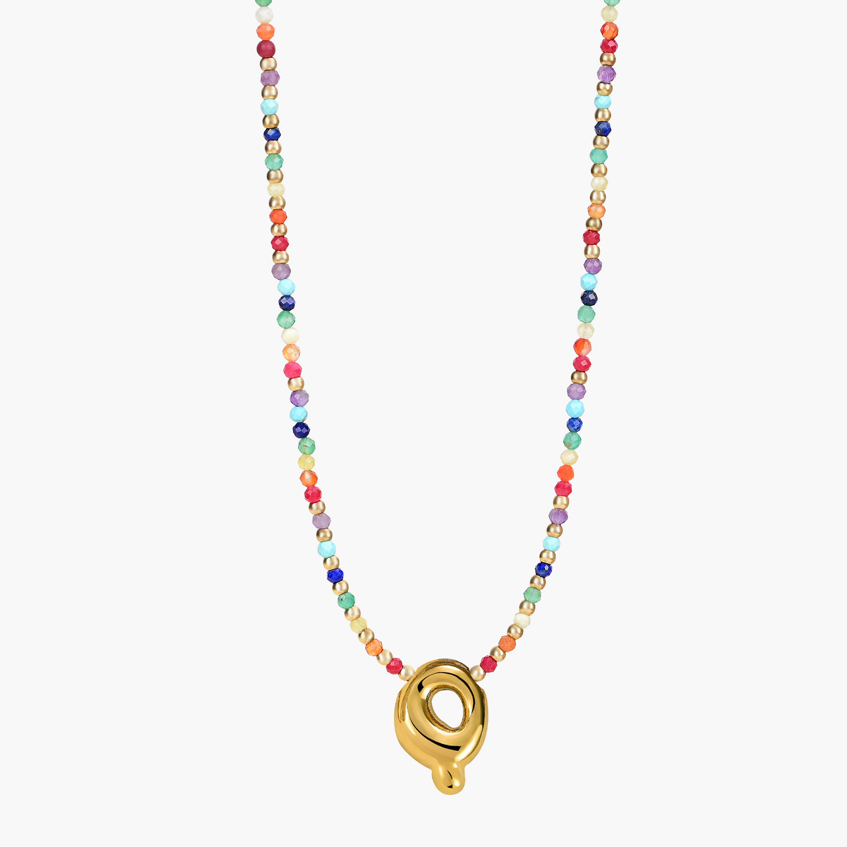 Collar Inicial Rainbow Bubble
