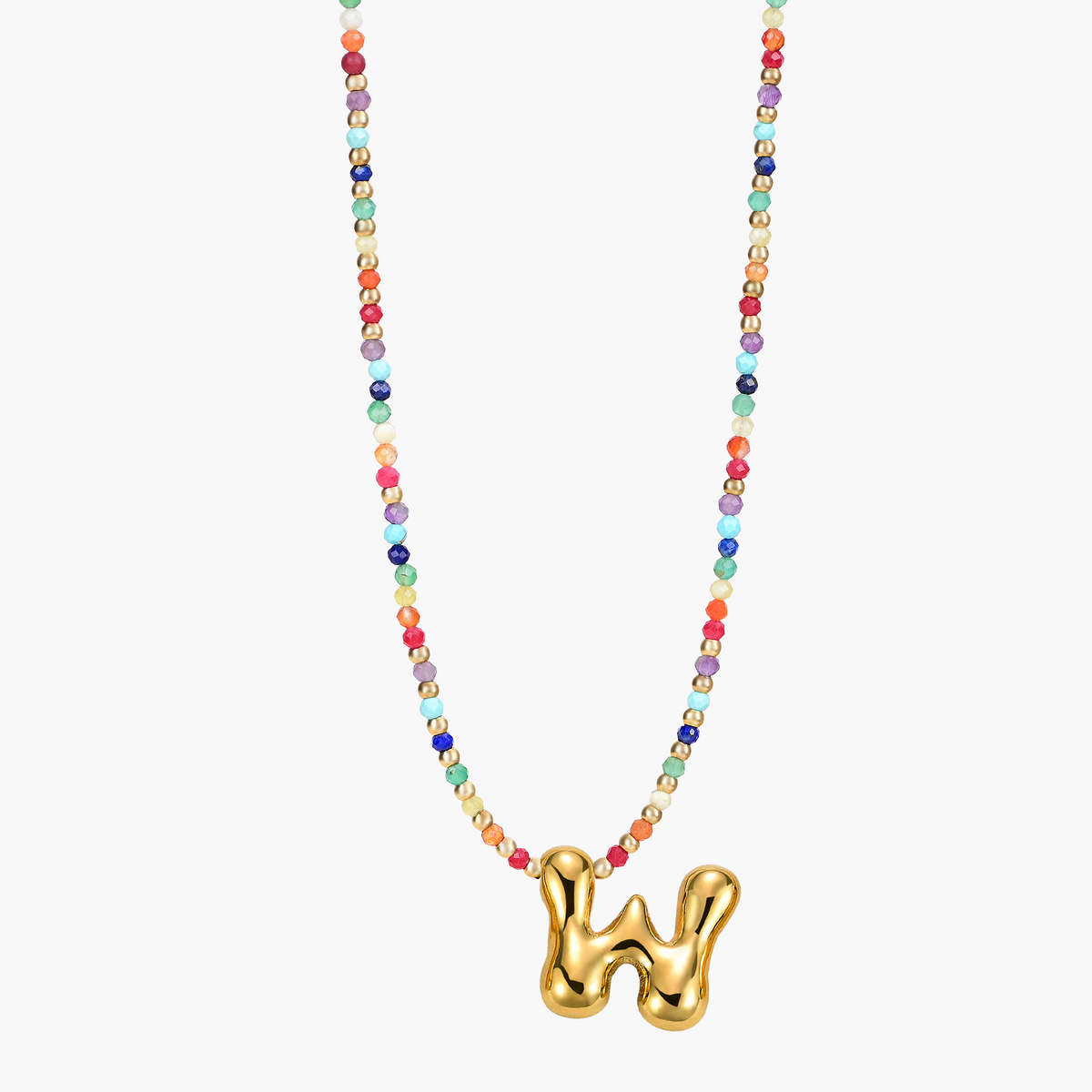 Collar Inicial Rainbow Bubble