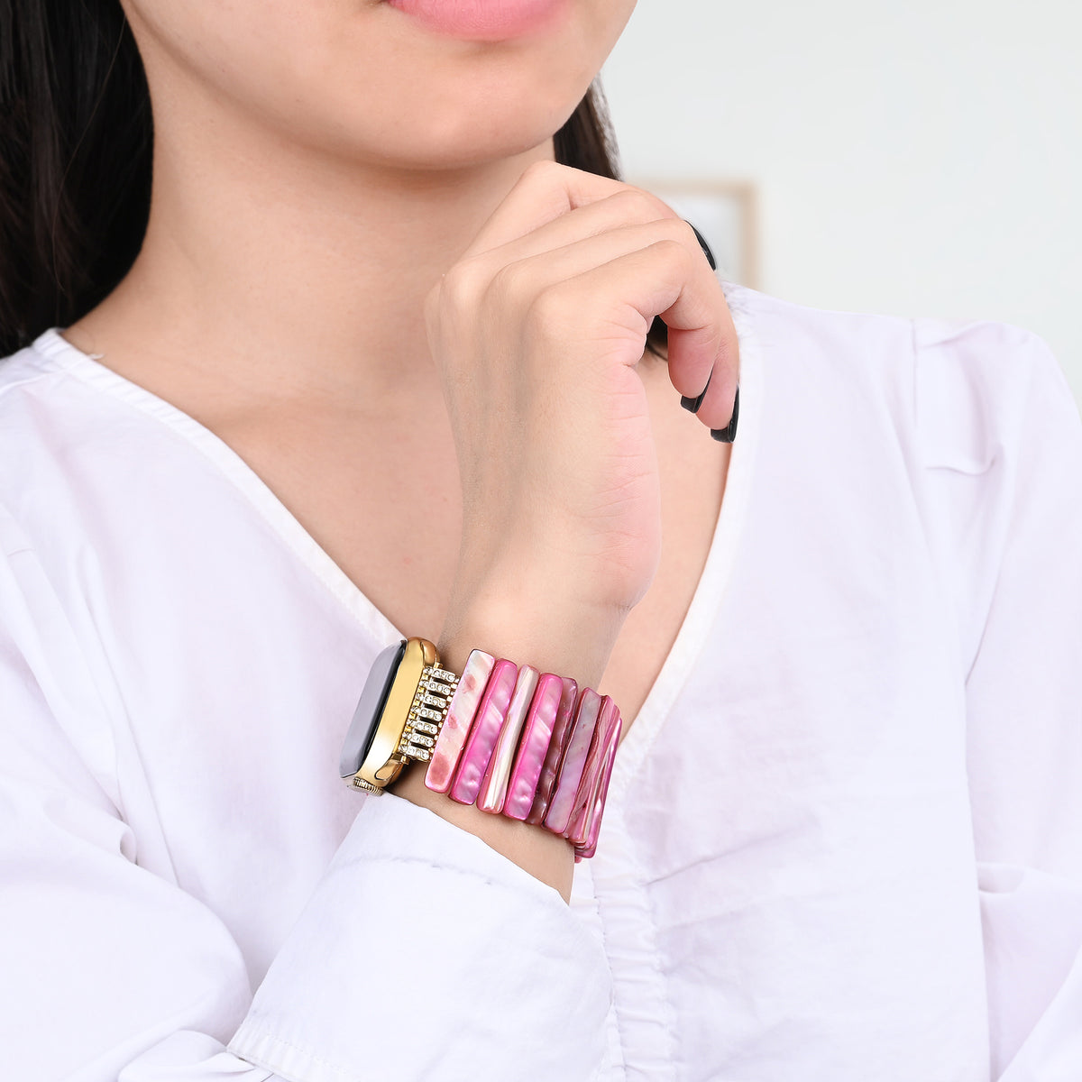 Correa elástica Imperial Orchid Shell para Apple Watch