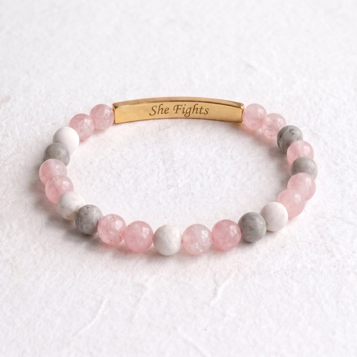 Pulsera del Mes de Concientización sobre el Cáncer de Mama - Ella lucha