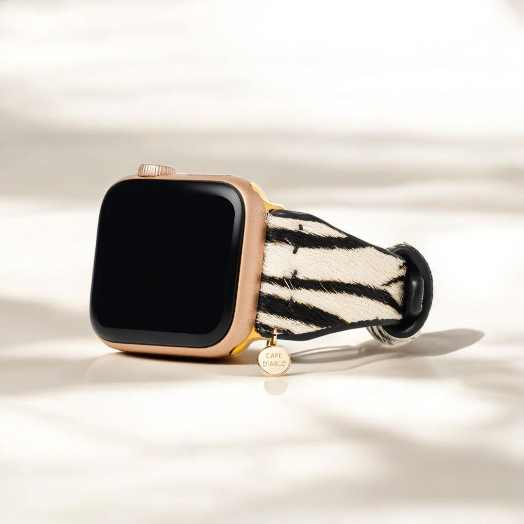 Correa de cuero de lujo Zebra Apple Watch