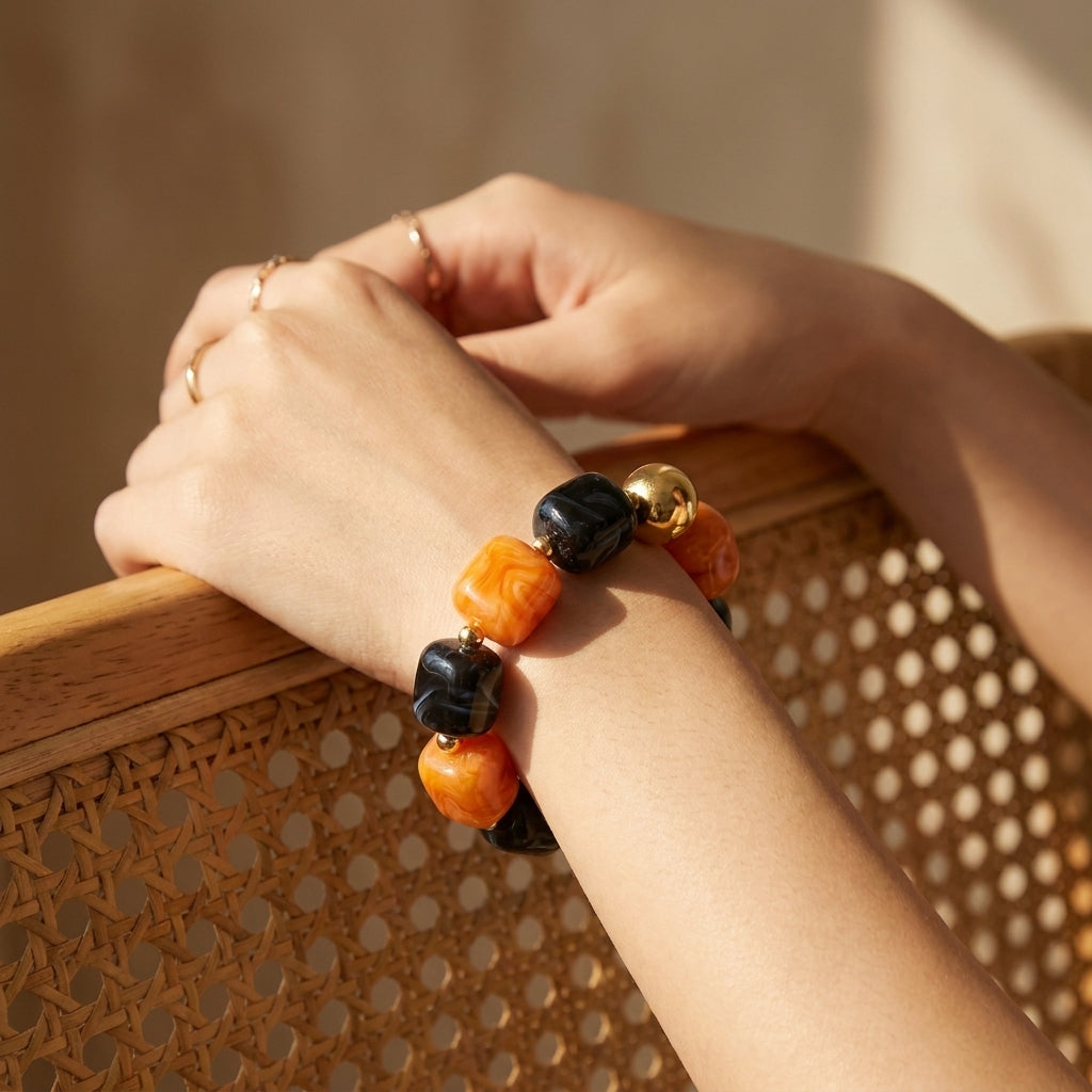 Pulsera gruesa de Halloween Pumpkin Twilight