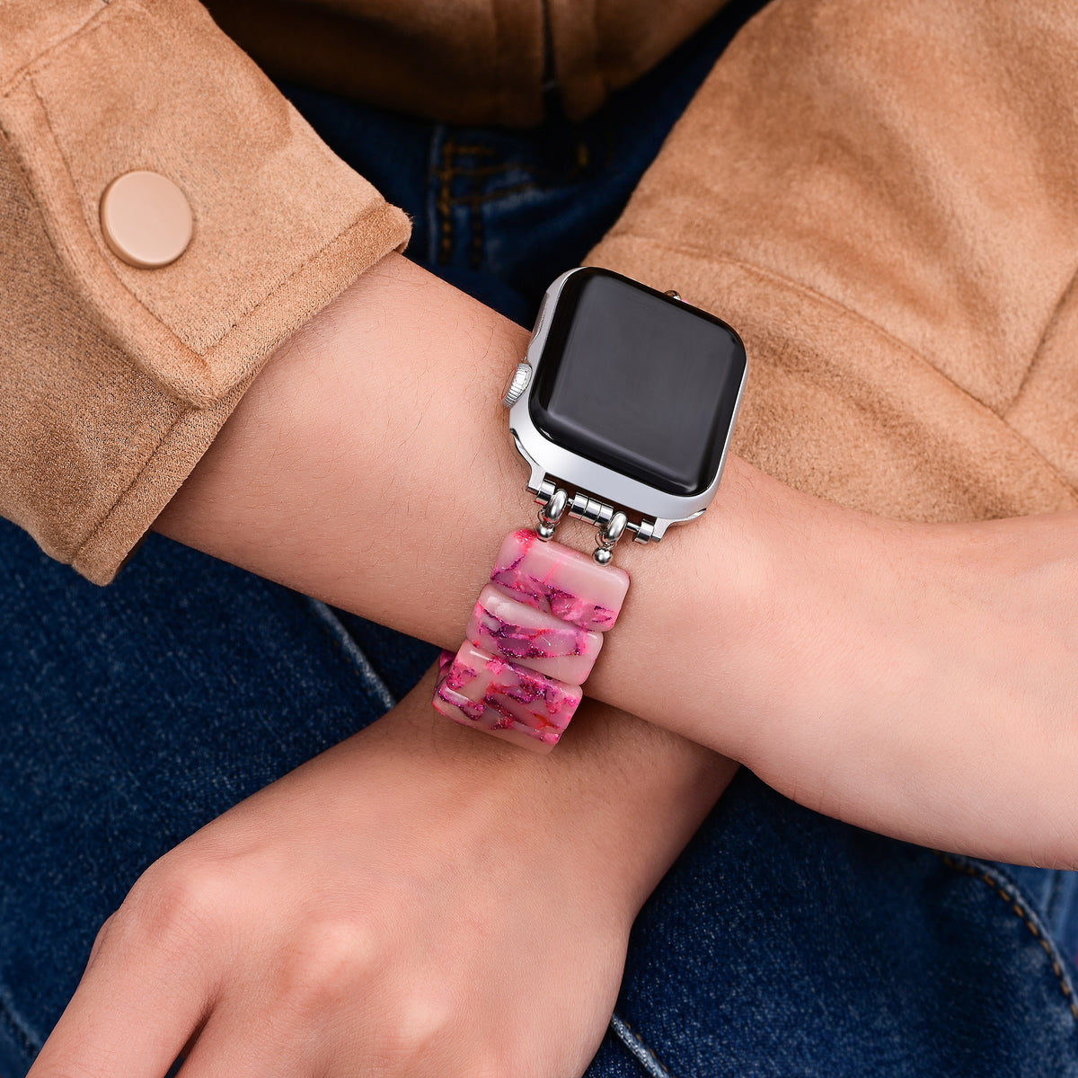 Correa Rose Marble Stretch para Apple Watch