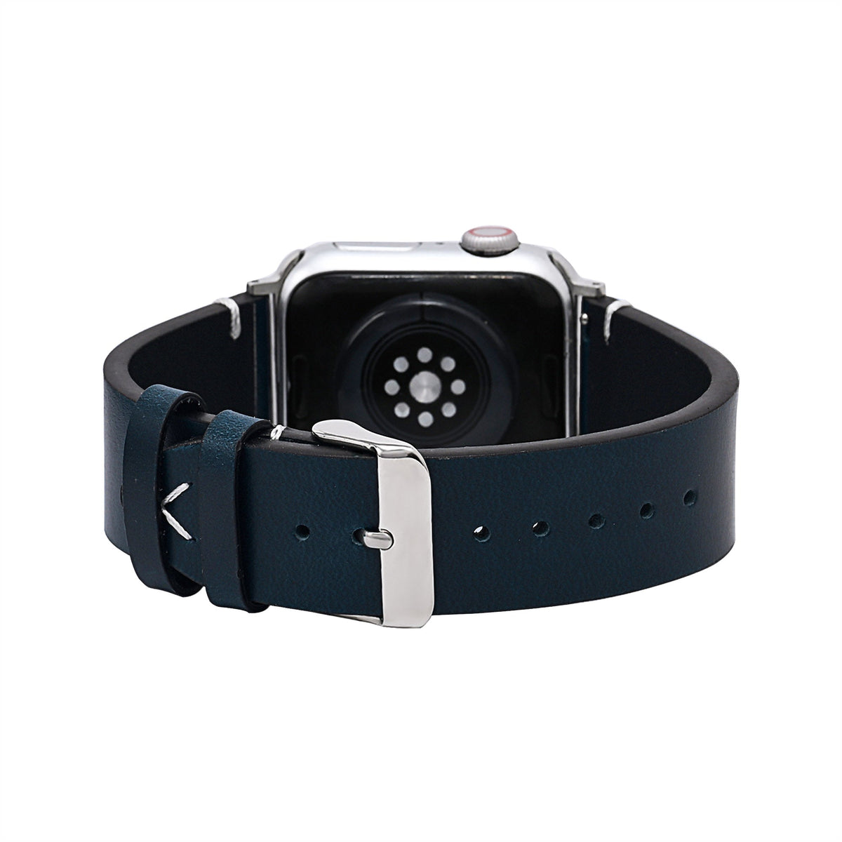 Correa de cuero marrón oscuro para Apple Watch para hombre