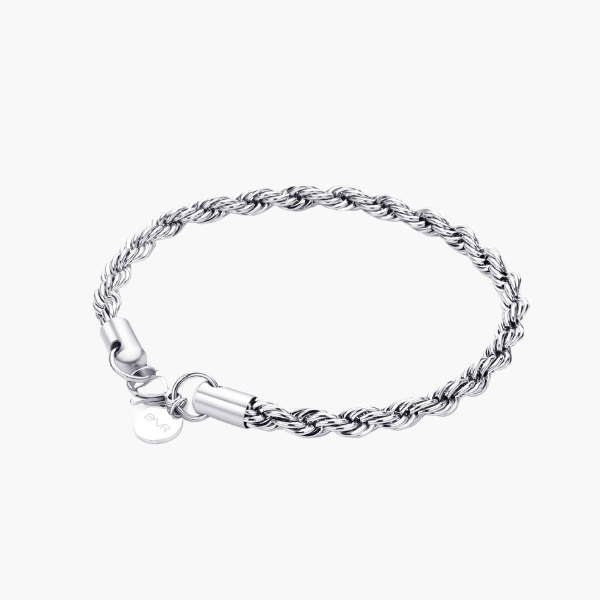Pulsera de Cuerda (Plata) 5mm