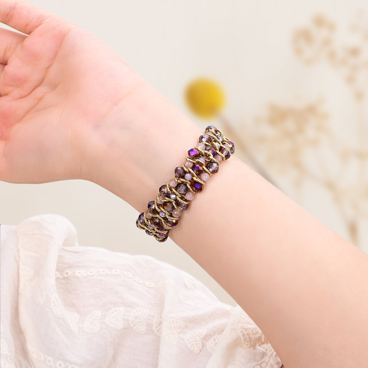 Correa trenzada Golden Serenity Gem para Apple Watch