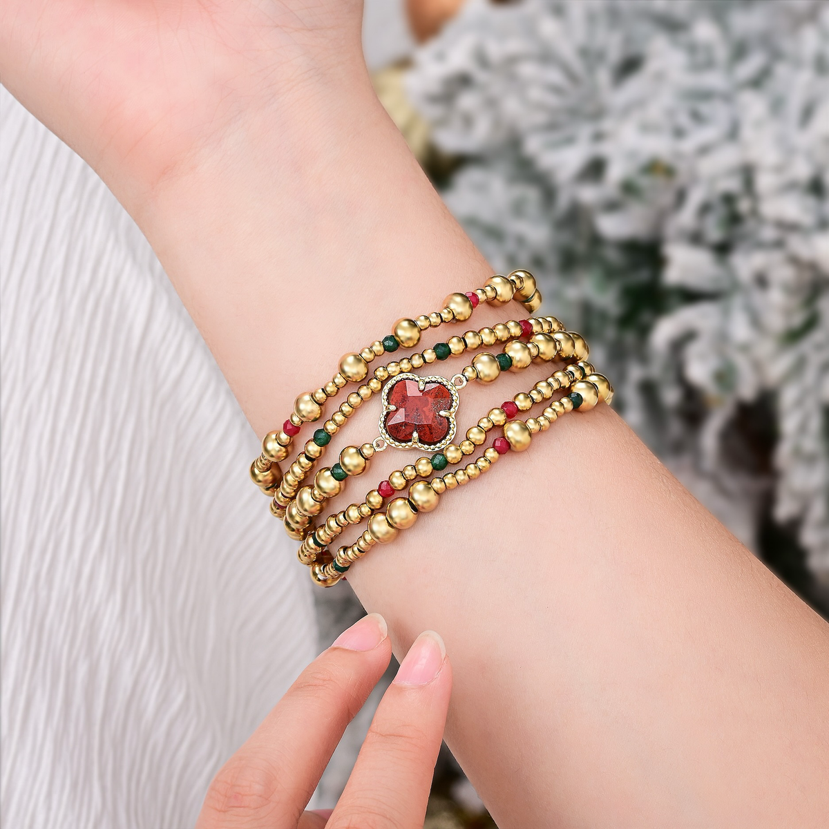 Correa Holiday Lucky Clover Stretch para Apple Watch