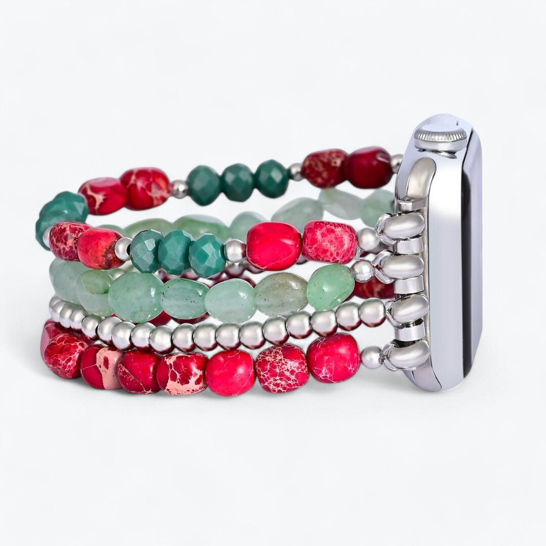 Correa de Navidad Evergreen Silver Elegance para Apple Watch