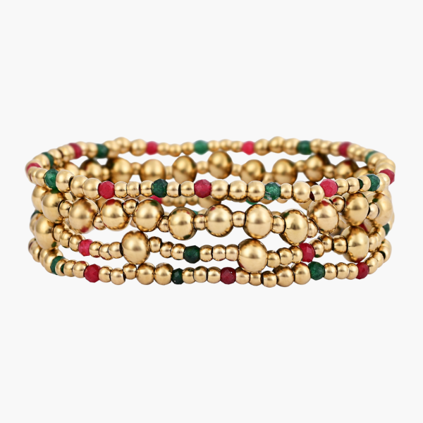 Set de Pulsera Mágica de Oro Navideño