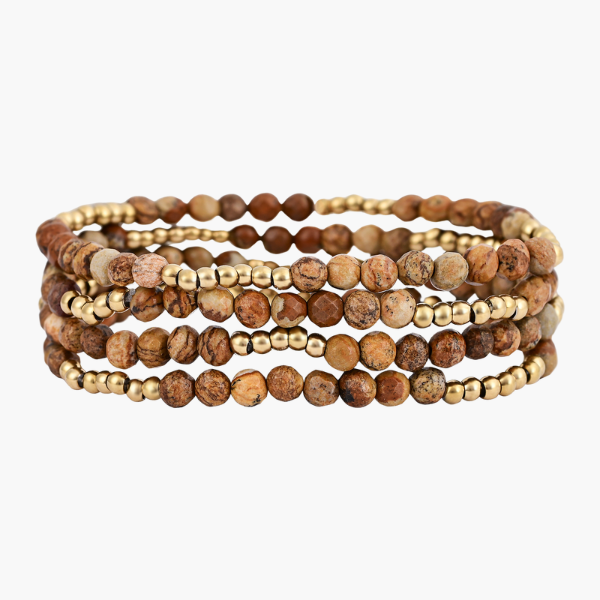Conjunto de pulseras de jaspe Golden Earth