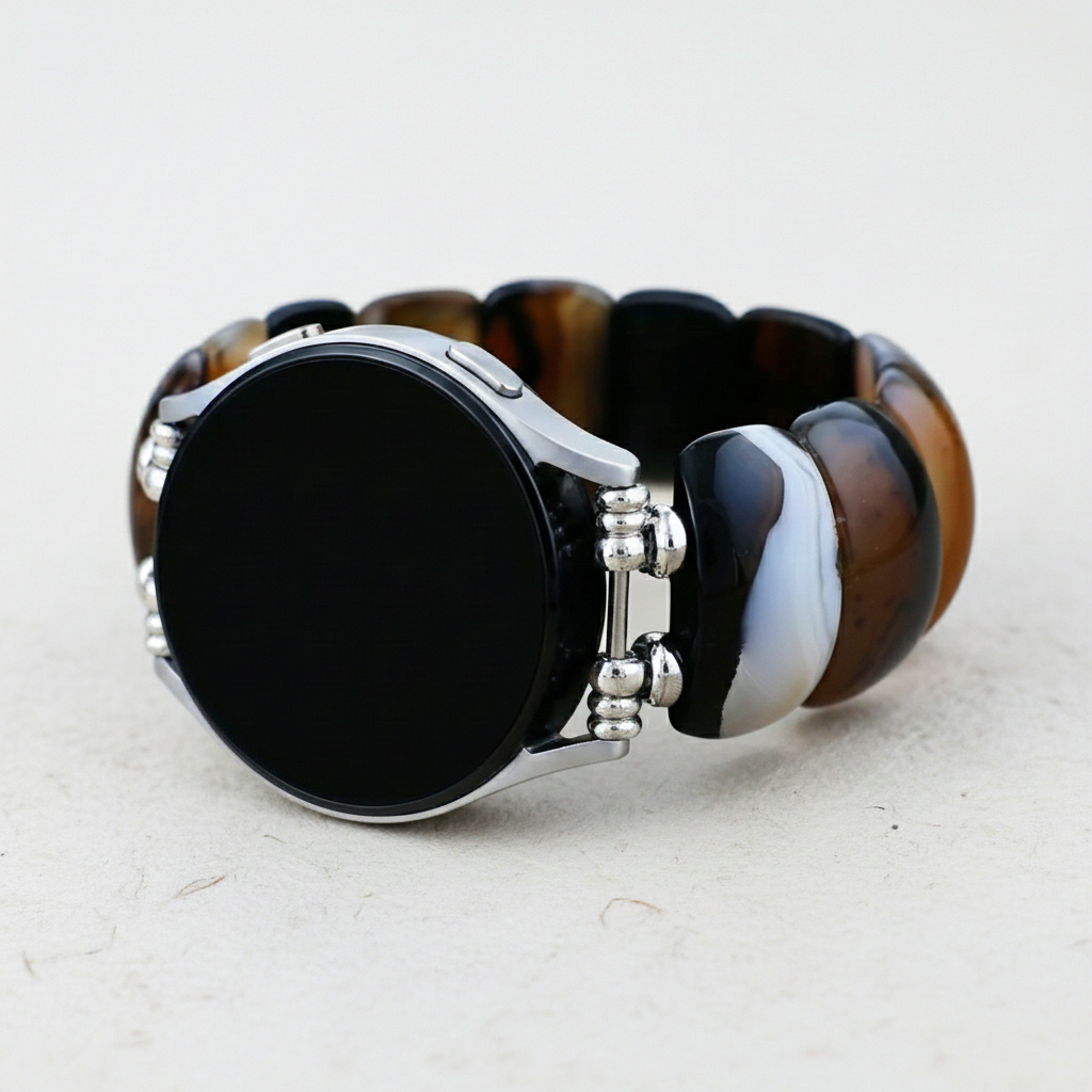 Correa elástica Bohemia Onyx Elegance para Samsung Galaxy Watch