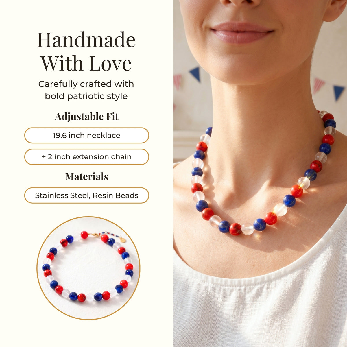 Collar de cuentas Chunky America's 250