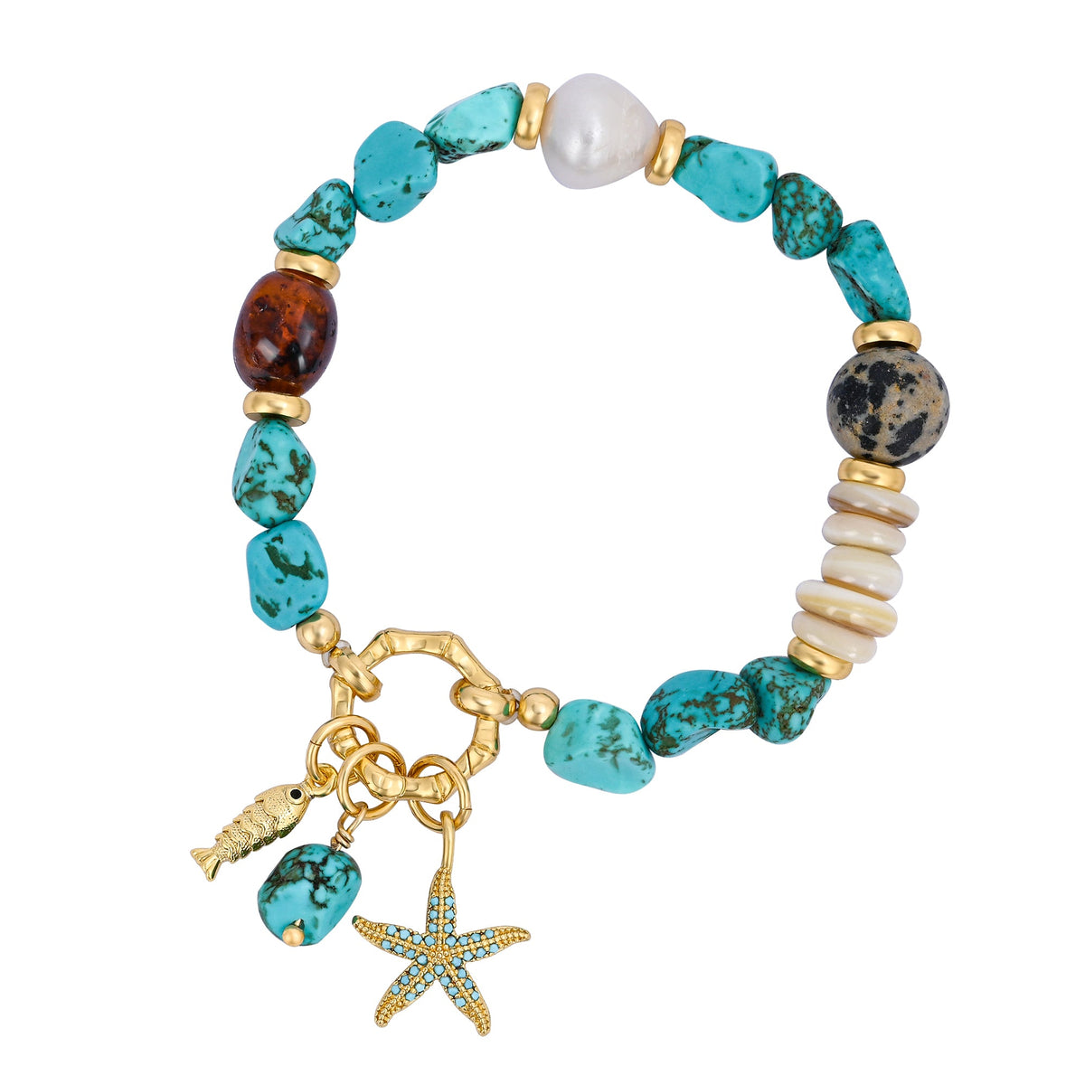 Pulsera con encanto Marea Turquesa