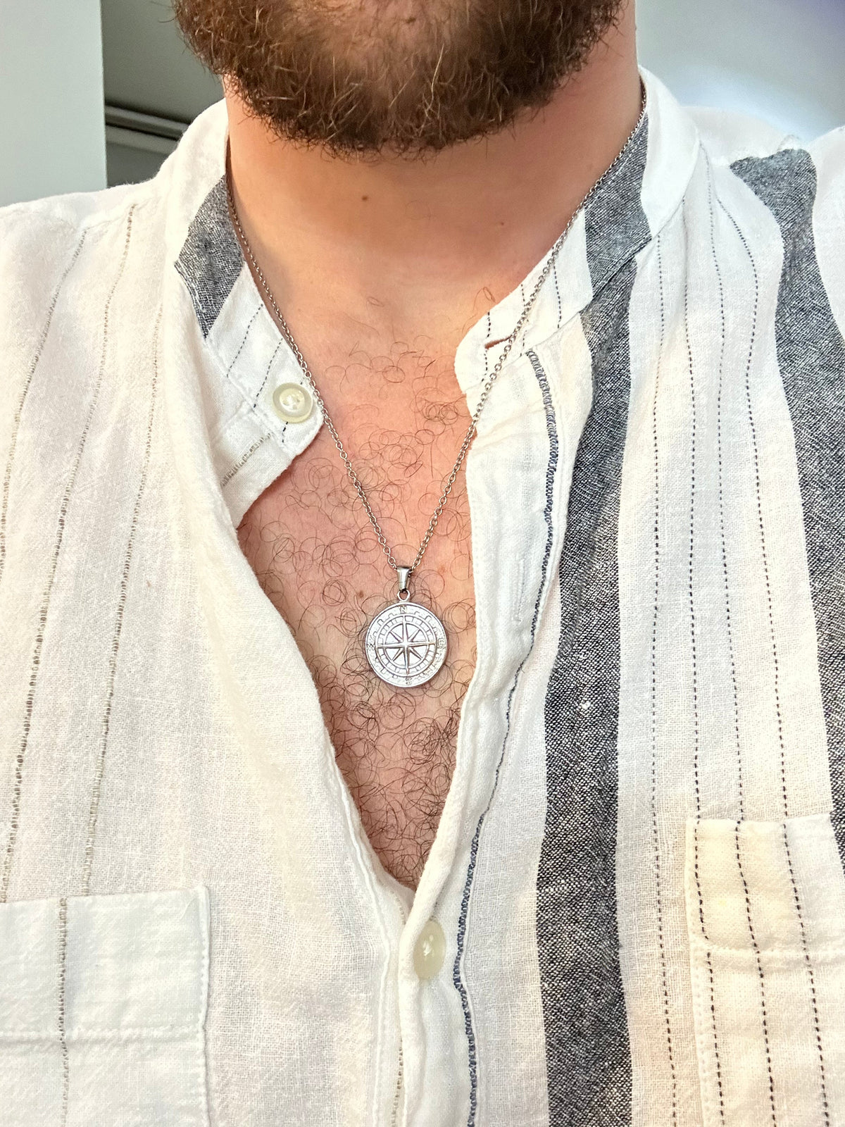 Colgante de Brújula (Plata)