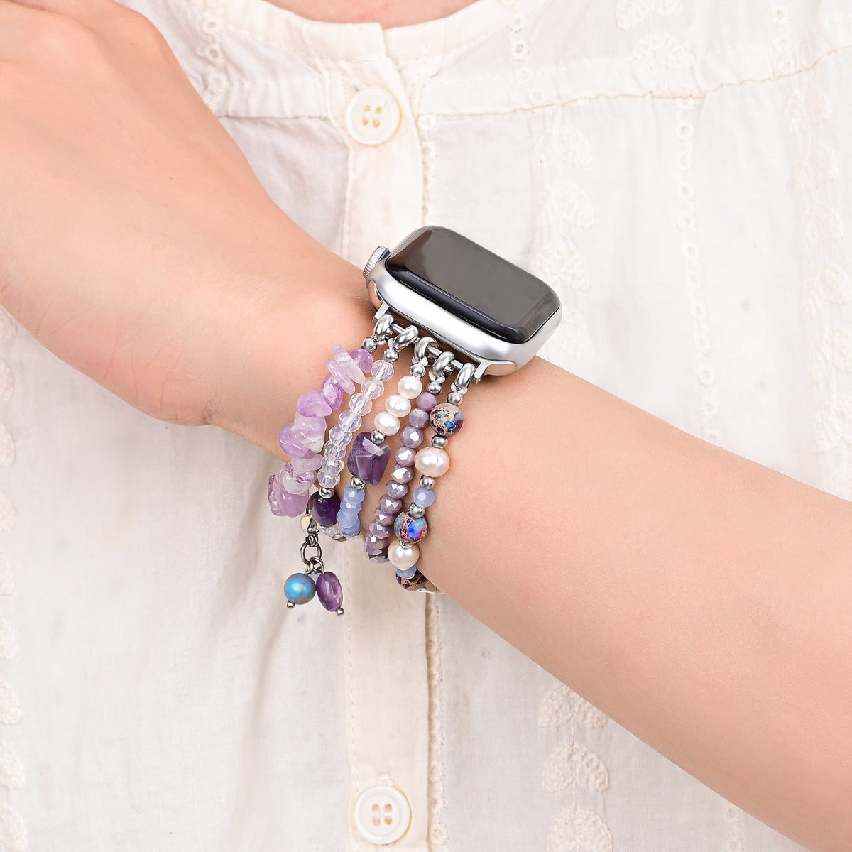 Correa elástica Lilac Shoreline para Apple Watch