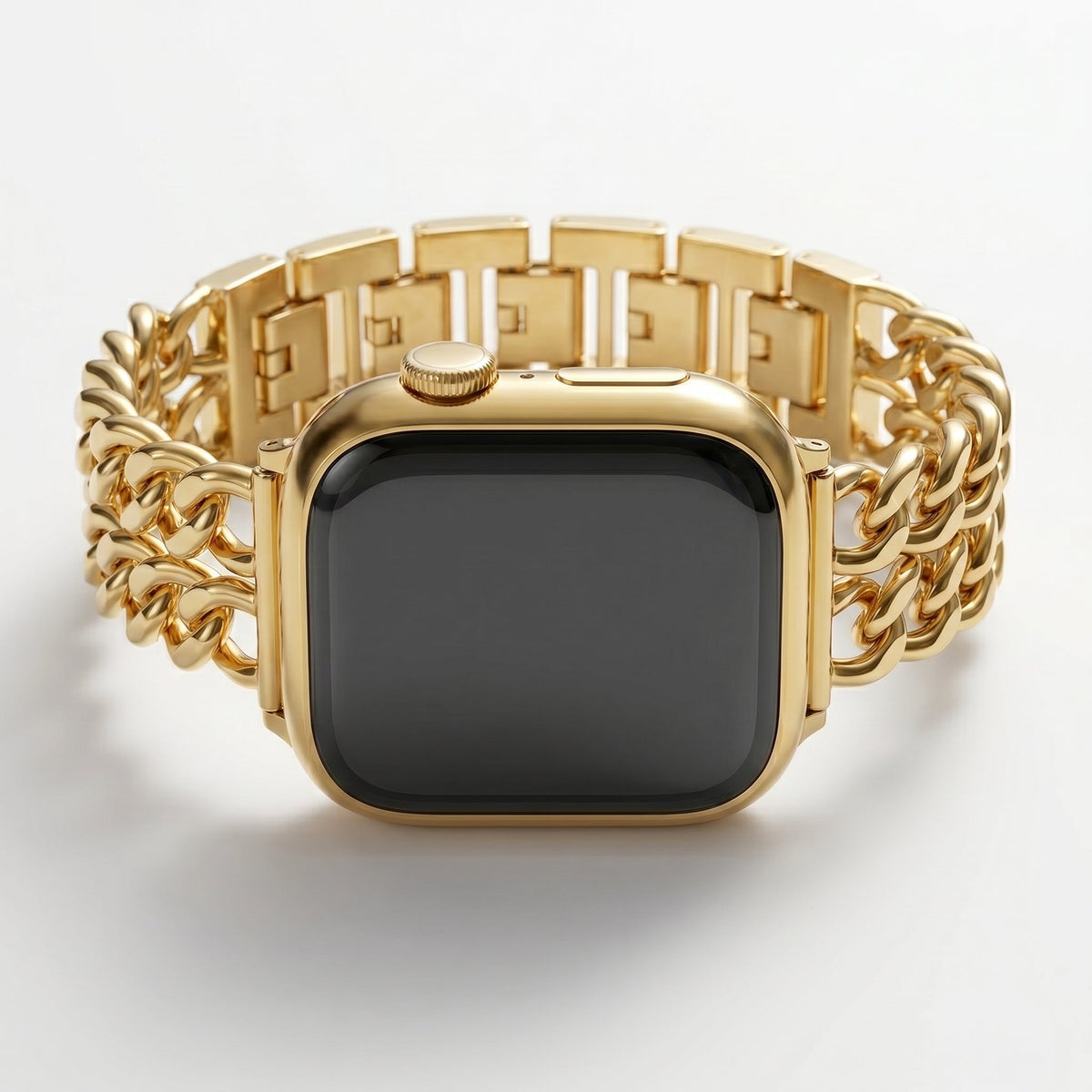 Correa de lujo curva dorada para Apple Watch