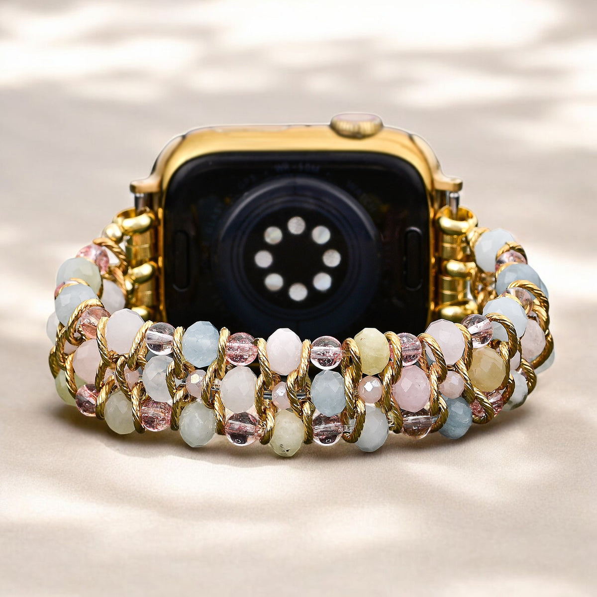 Correa elástica trenzada Golden Dawn para Apple Watch