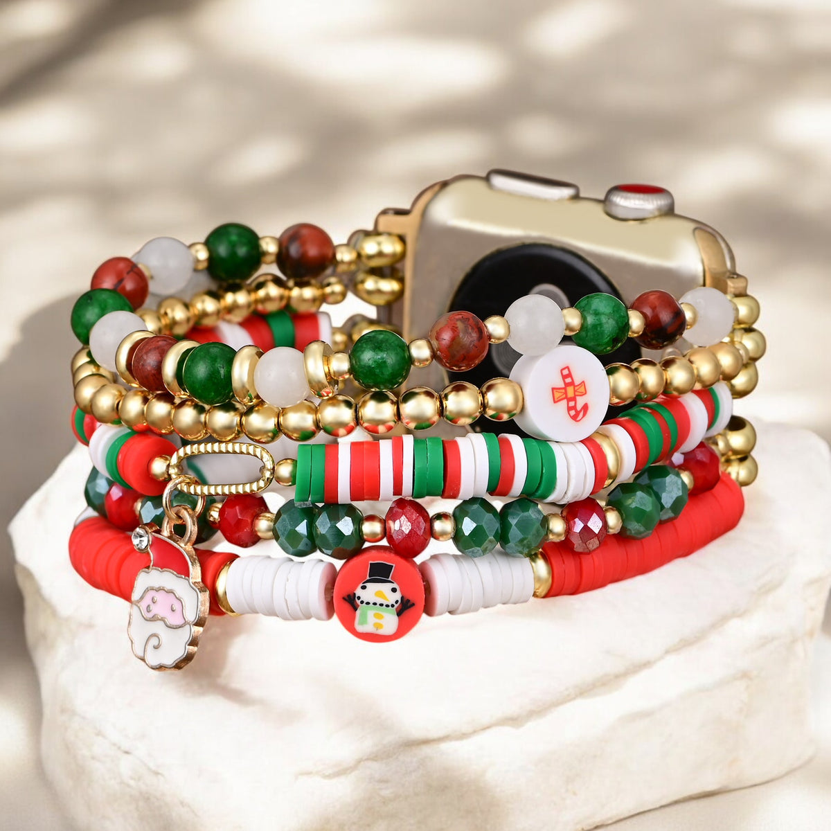 Correa Santa Sparkle Stretch Apple Watch