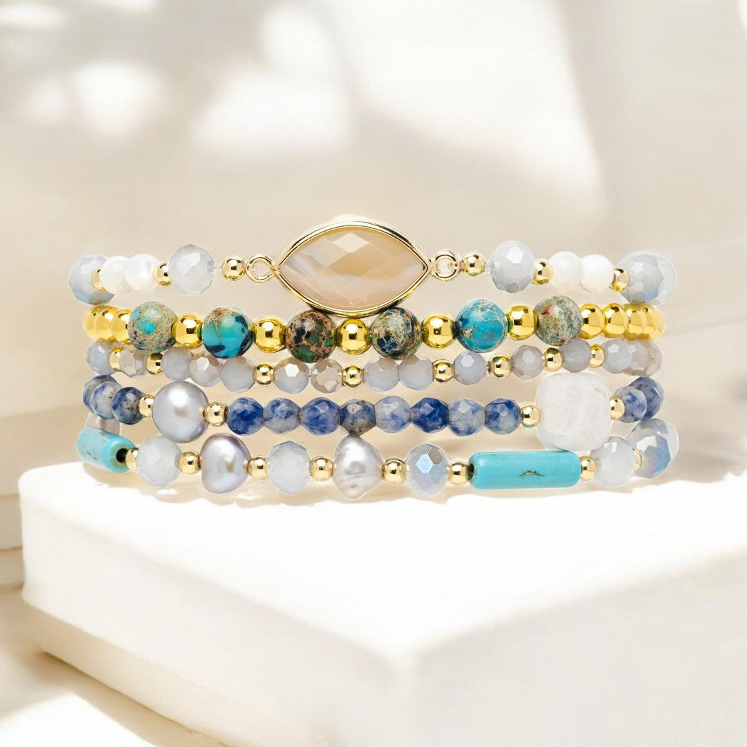 Correa elástica de turquesa de cachemira para Apple Watch