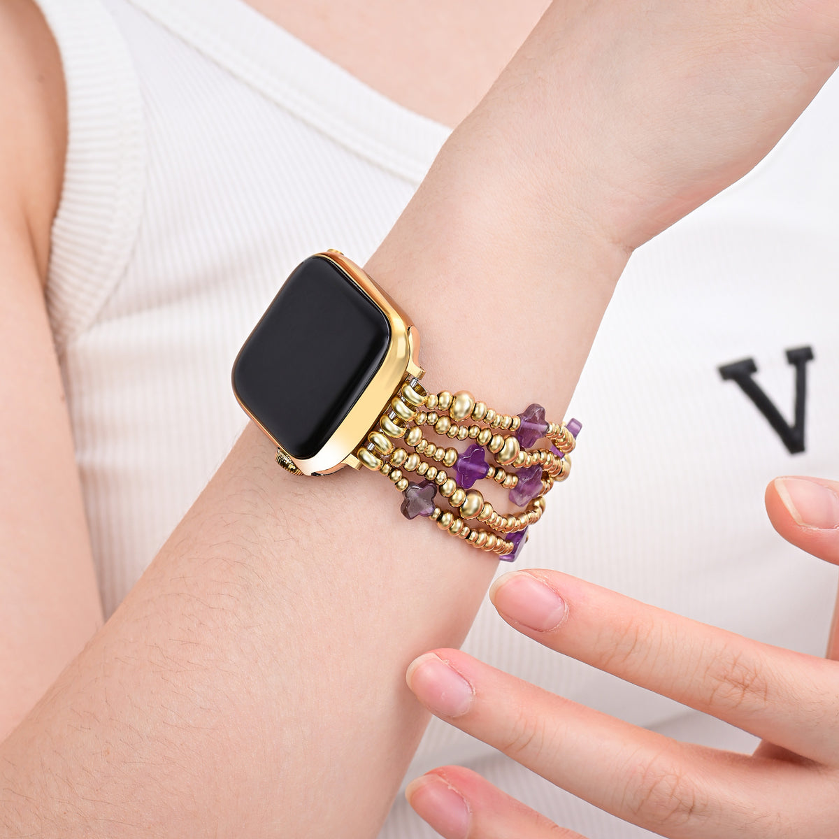 Correa Purple Majesty Cross Stretch para Apple Watch