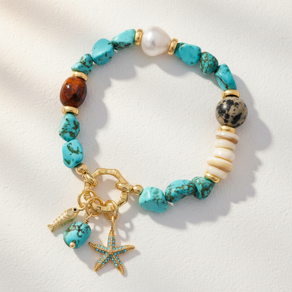 Pulsera con encanto Marea Turquesa