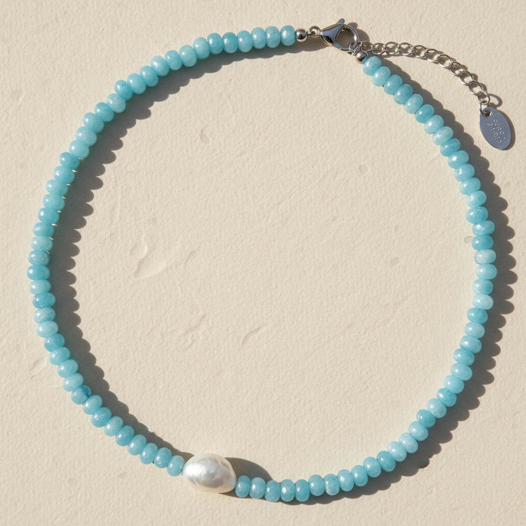 Collar de perlas Jade Blossom