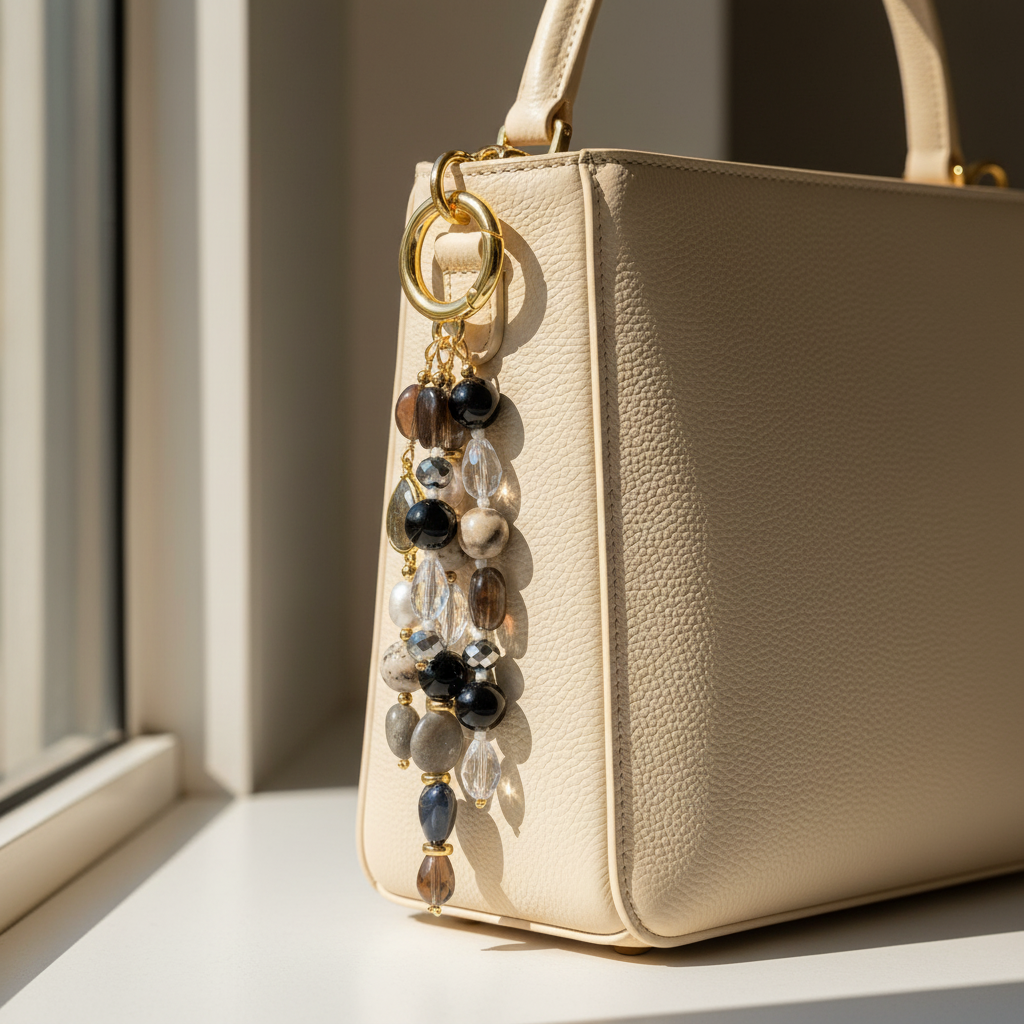 Labradorita Obsidiana Amuleto de Bolsa Armonía