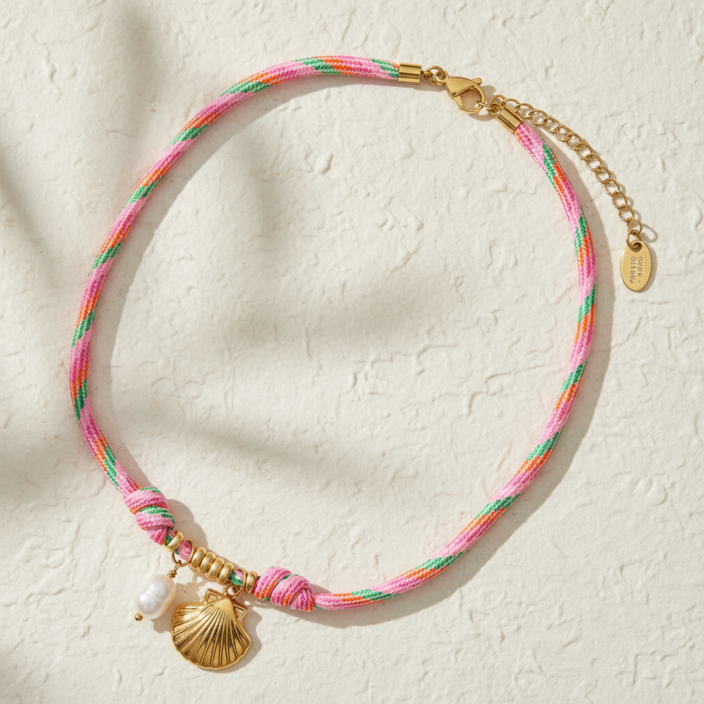 Collar con colgante de concha marina