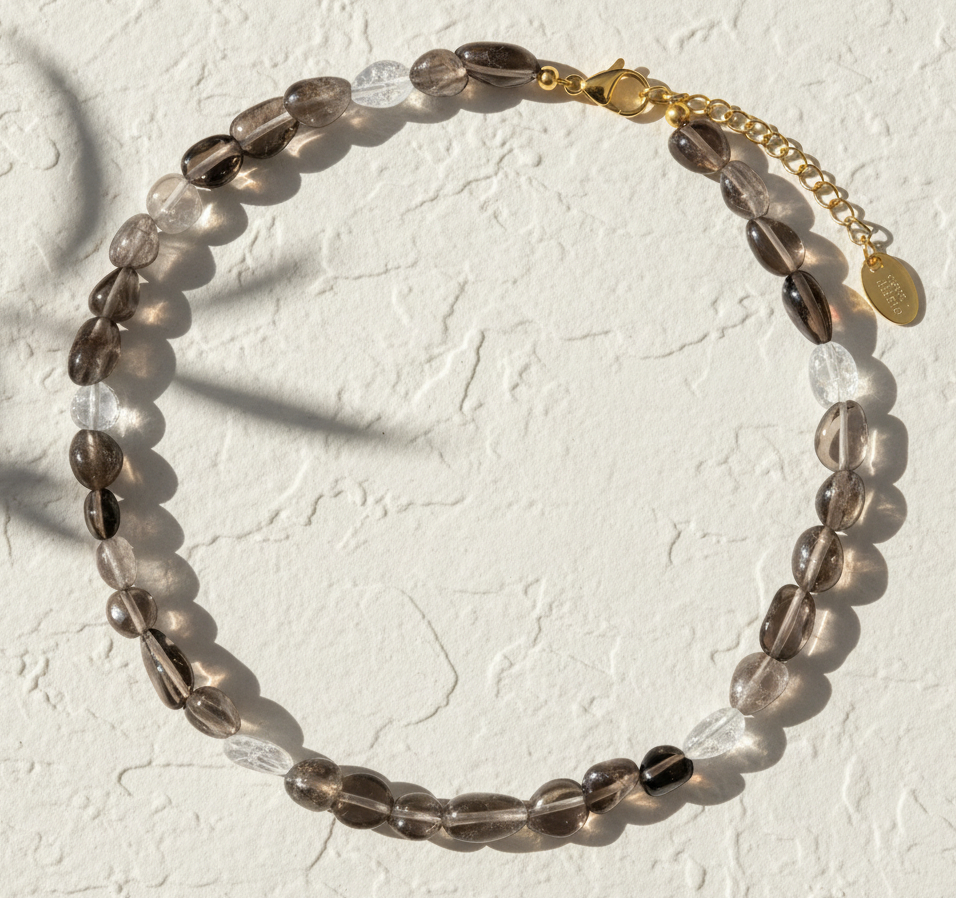 Collar de Armonía de Cristal de Obsidiana