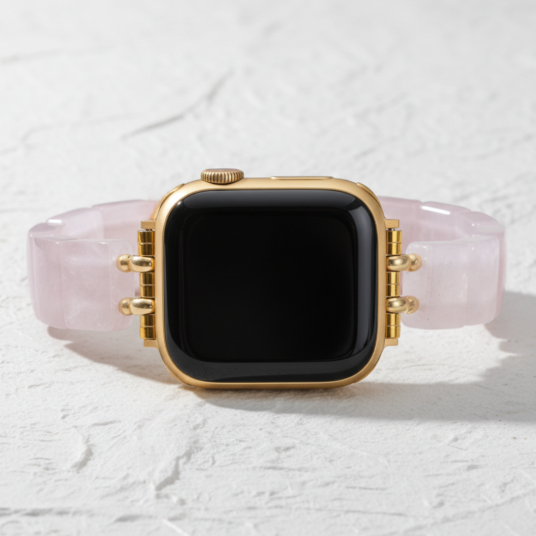 Correa elástica de cuarzo color rubor para Apple Watch