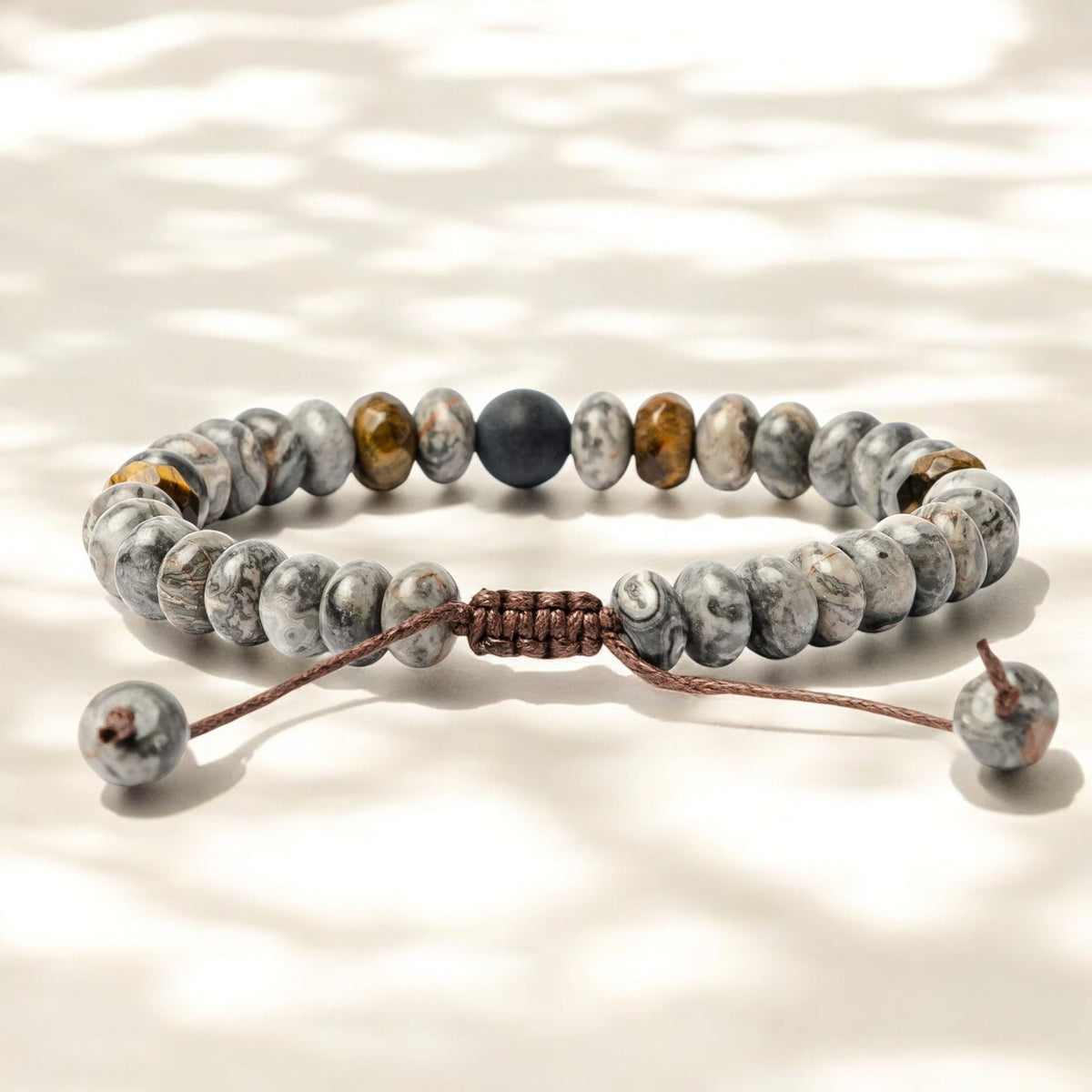 Pulsera para hombre de Jaspe y Ojo de Tigre