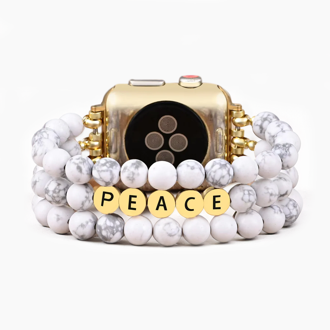 Correa Howlite Peace Inspiration Apple Watch