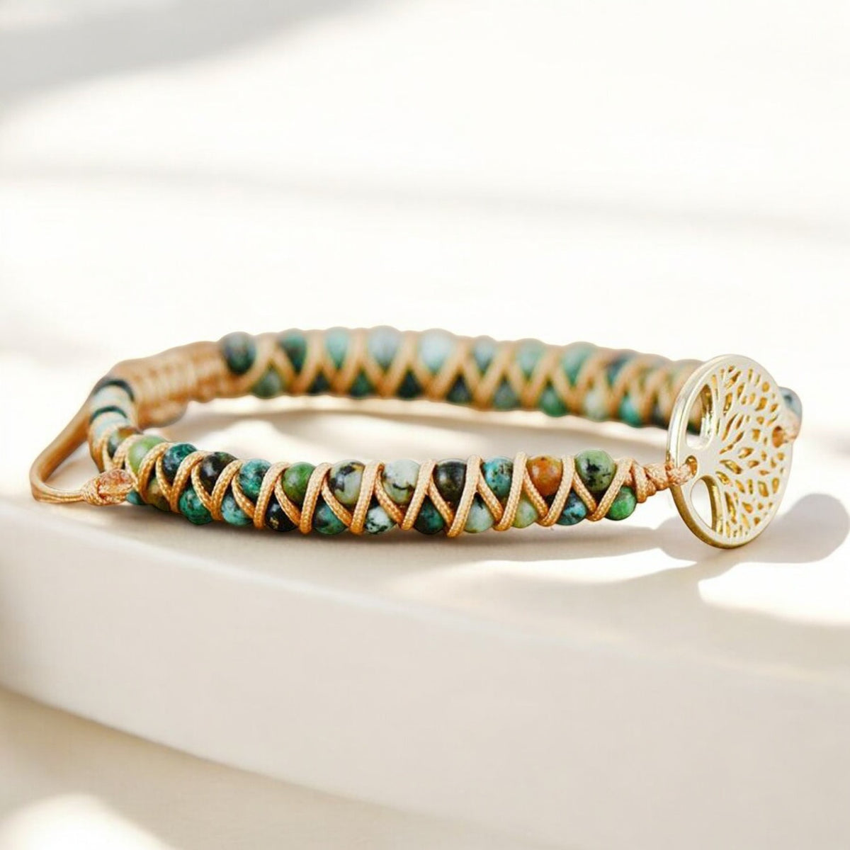 Pulsera Árbol de la Vida de Jaspe Africano