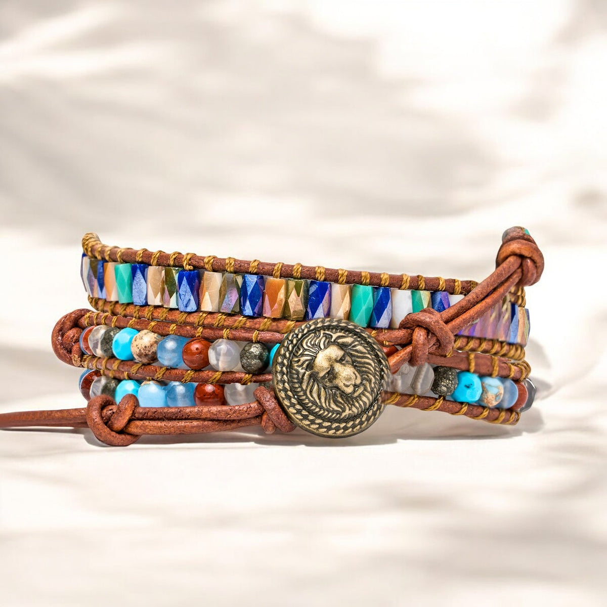 Pulsera de Energía León Turquesa