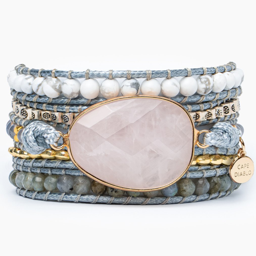 Rose Quartz Loving Wrap Bracelet - Cape Diablo
