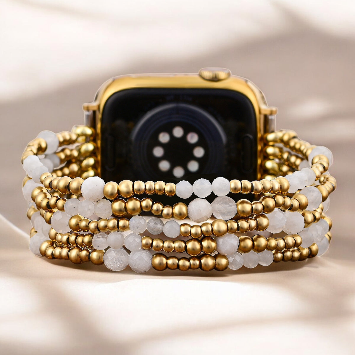 Correa elástica Golden Halo Moonstone para Apple Watch