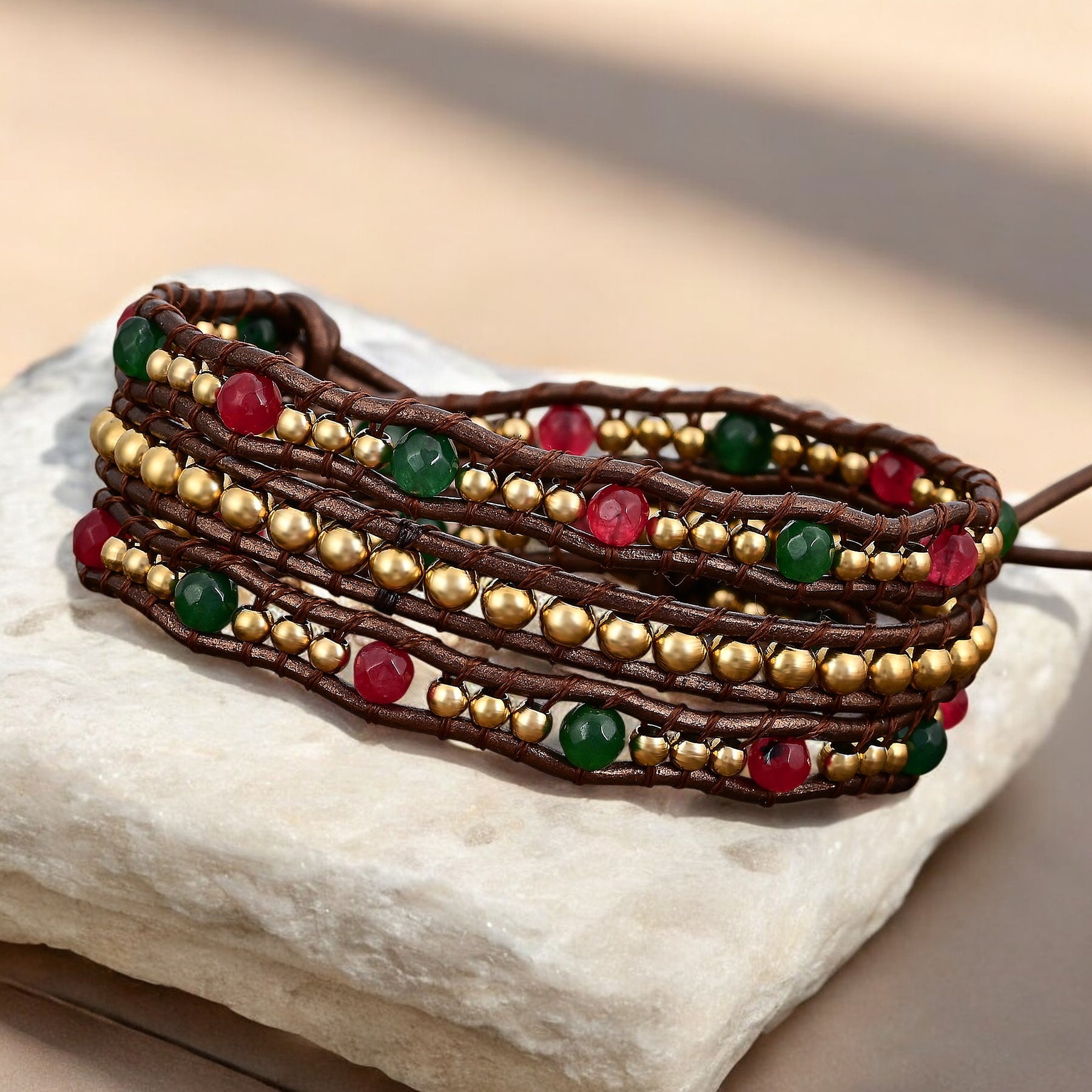 Pulsera Envoltura de Corazón de Feliz Navidad