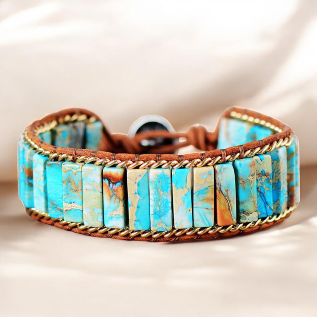Pulsera de energía de jaspe turquesa