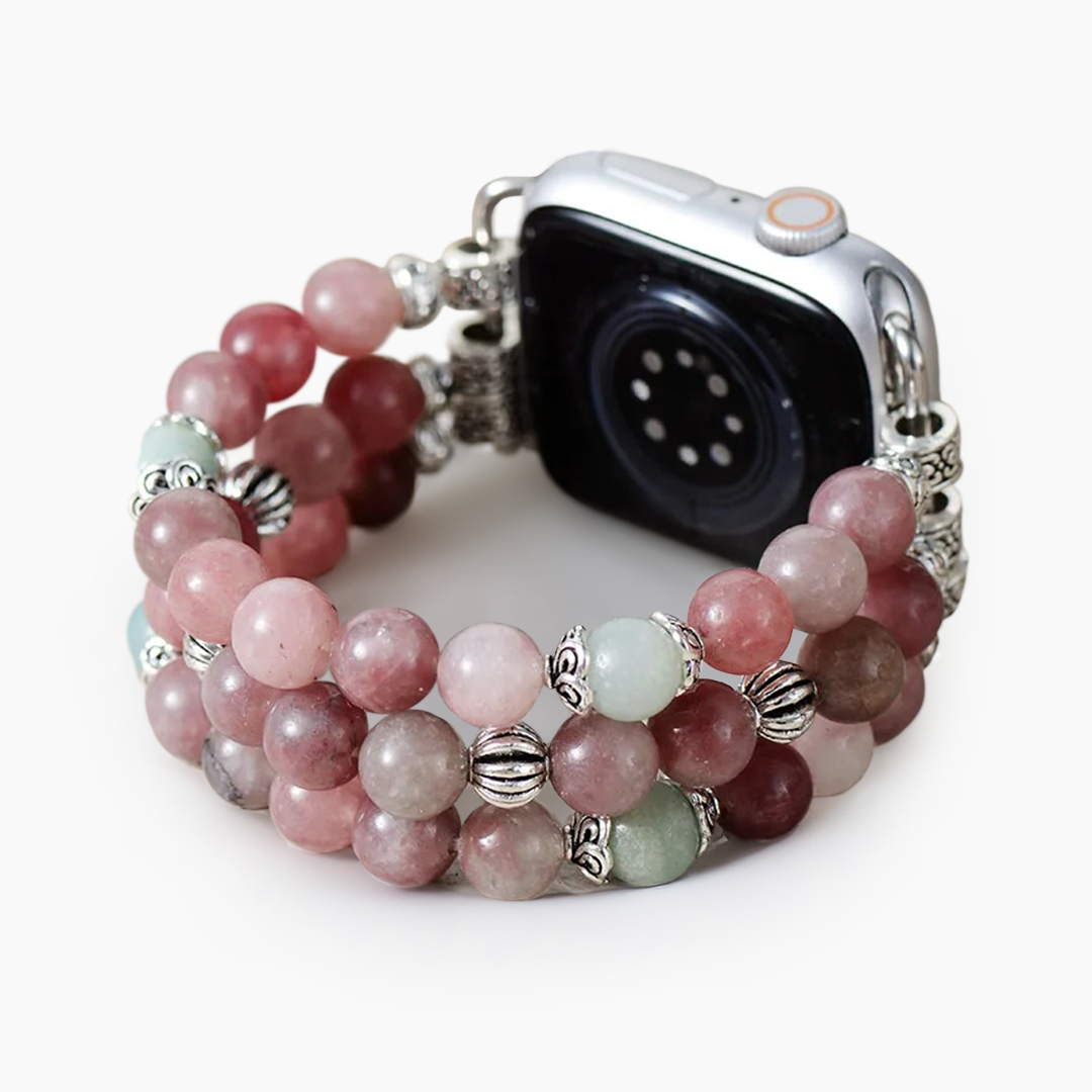Correa elástica para Apple Watch con rosa oscuro