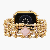 Elegancia de Cuarzo Rosa Encantado Correa Elástica para Apple Watch