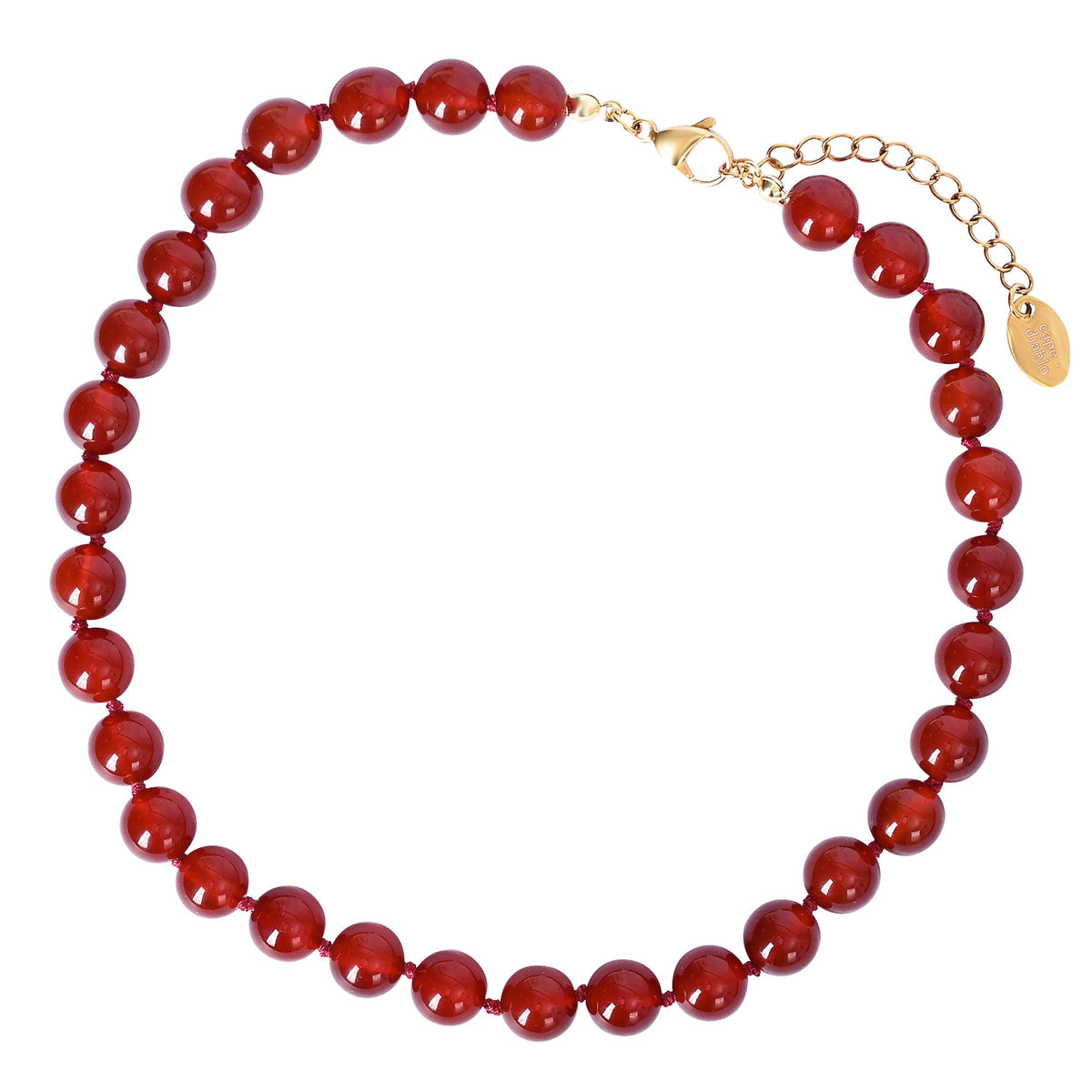 Collar gargantilla de ágata roja