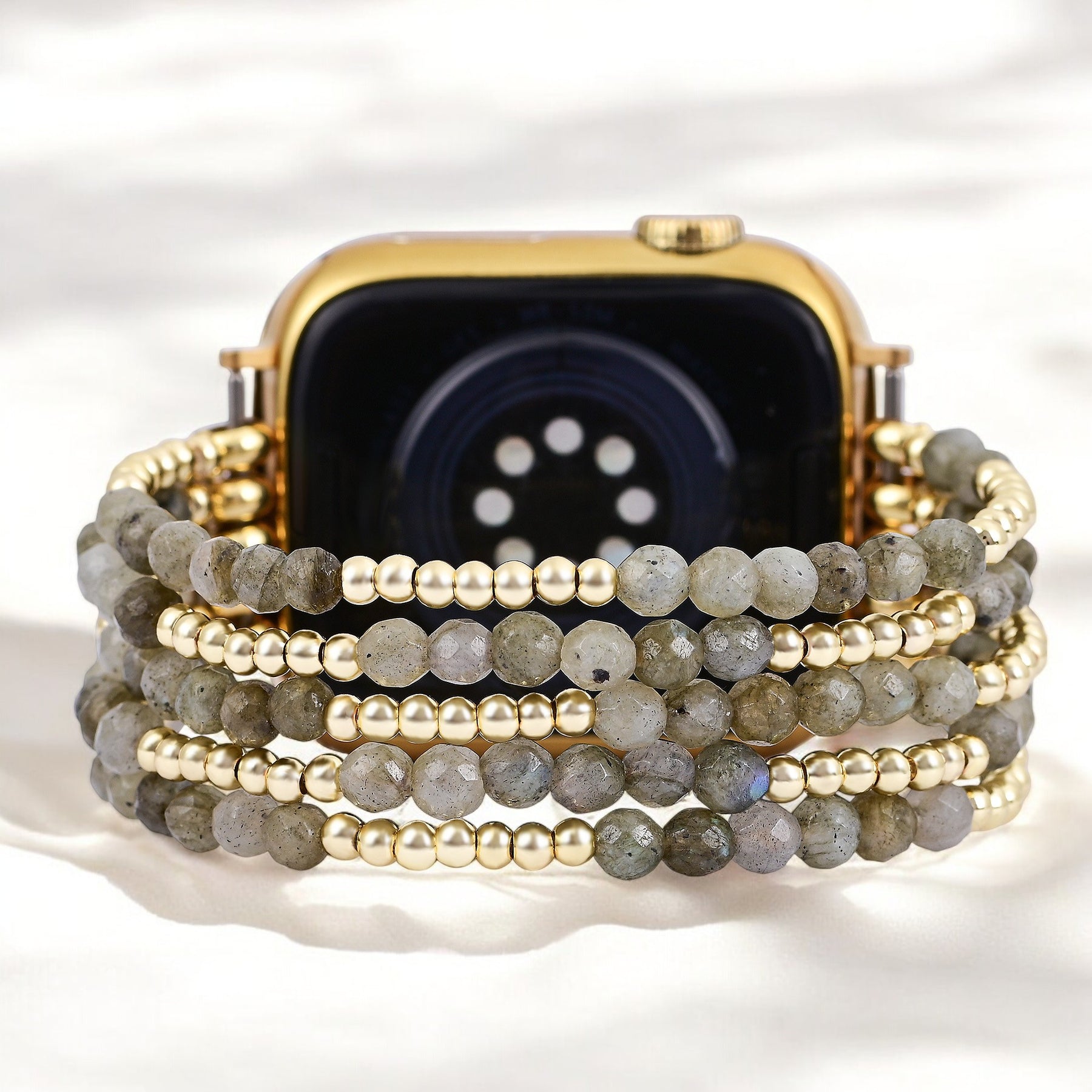 Correa elástica mágica de labradorita para Apple Watch
