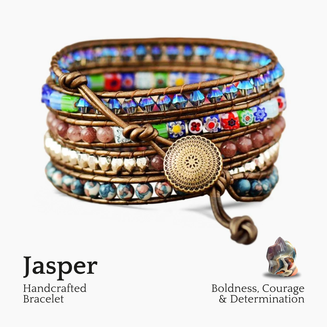 Pulsera envolvente de protección floral imperial