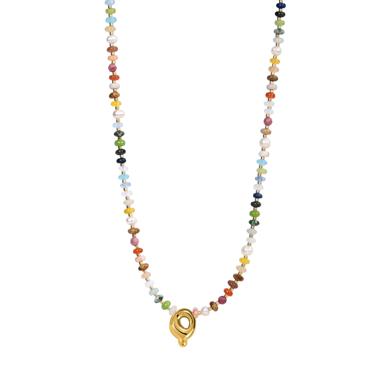 Collar de letras burbuja multicolor